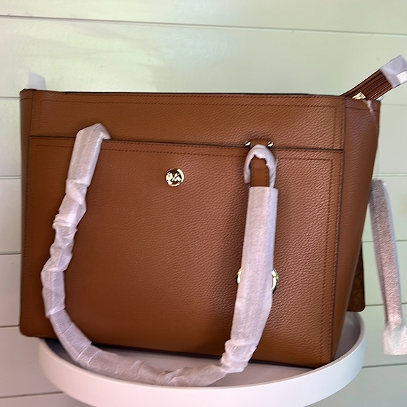 NWT MICHAEL KORS MAISIE LARGE 3in1 LEATHER TOTE (3 pieces) - Picture 2 of 5